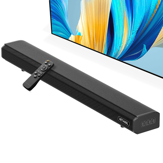 VEAT00L S20 Mark II 2.1ch Sound Bars for TV, Soundbar with Subwoofer, Wired & Wireless Bluetooth 5.0 3D Surround Speakers, OPT/HDMI/AUX/COA/USB Connection, Wall Mountable, Remote Control